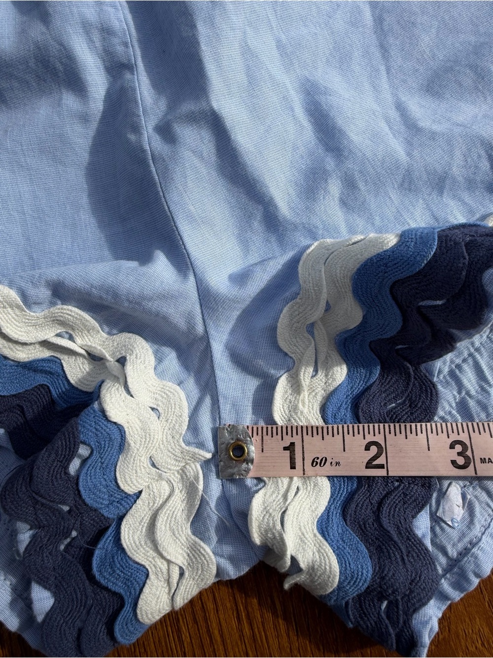 Simply Southern Blue Cotton Blouse Shorts Set M Boho Lounge Summer - Picture 11 of 12